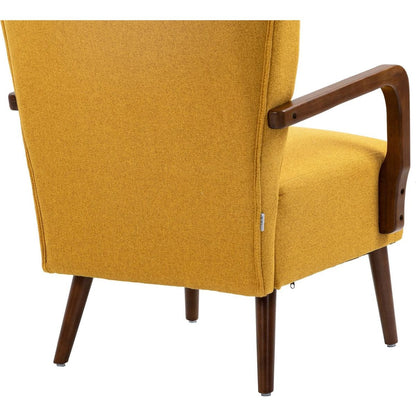 Wood Frame Armchair, Modern Accent Chair Lounge Chair for Living Room