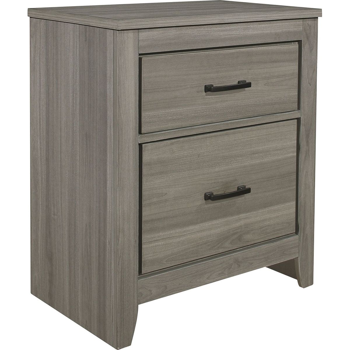 Dark Gray Finish Transitional Look 1pc Nightstand Industrial Rustic Modern Style Bedroom Furniture