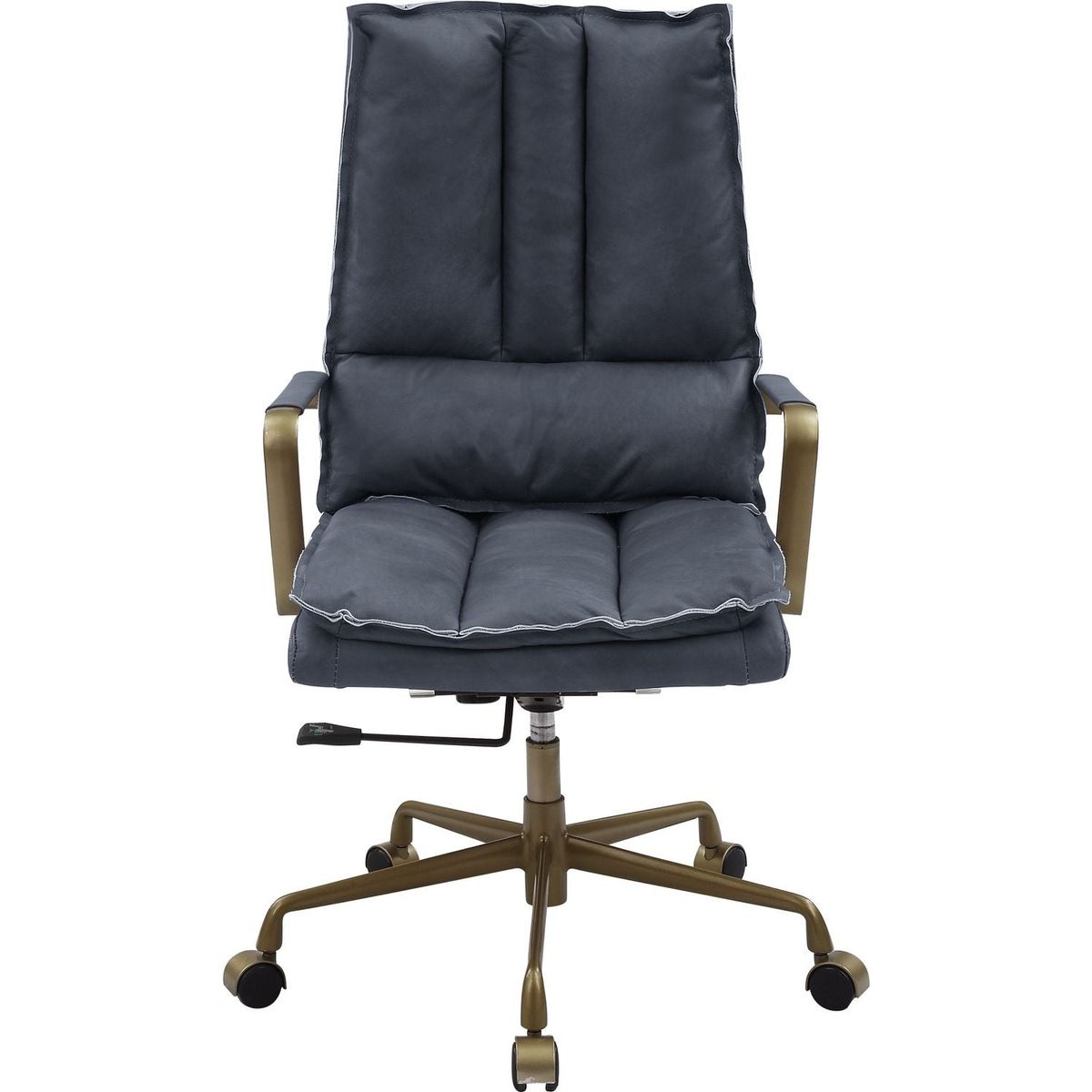 Tinzud Office Chair, Gray Leather