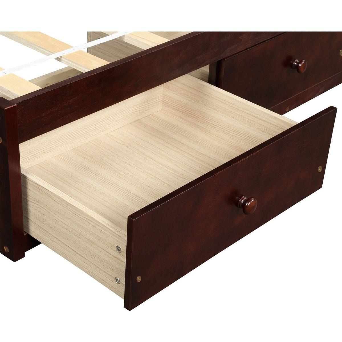 Twin Size Platform Storage Bed with 3 Drawers