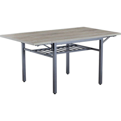 Folding Dining Table, 1.2 inches thick table top, for Dining Room, Living Room, Grey, 63.2" L x 35.5" W x 30.5" H.