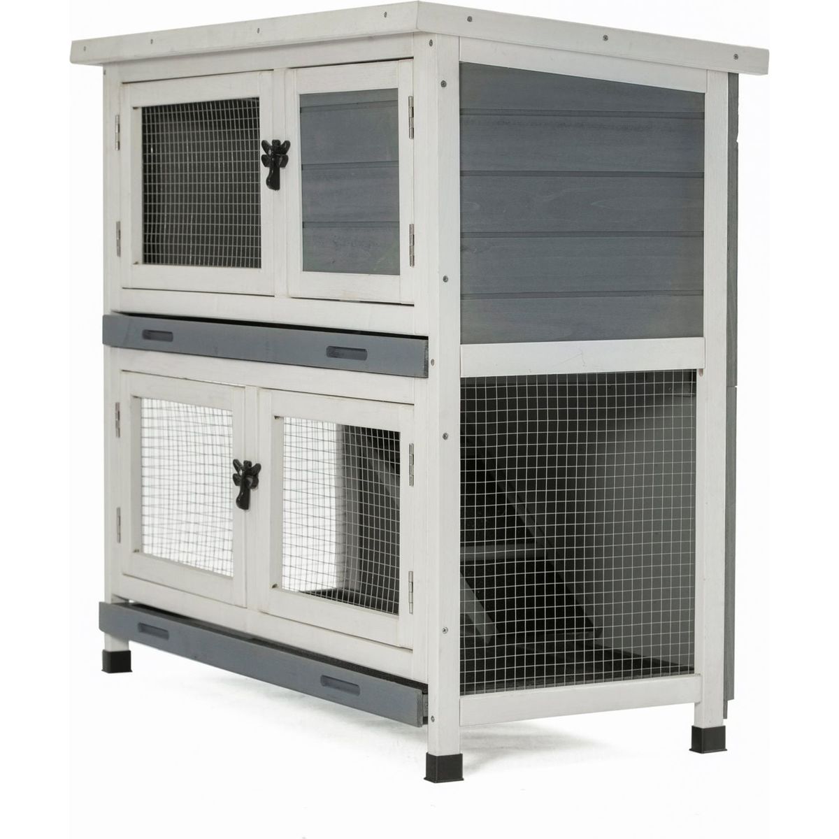 Two-layer indoors and outdoors wooden rabbit hutchesWooden Pet House Rabbit Bunny Wood Hutch House Dog House Chicken Coops Chicken Cages Rabbit Cage