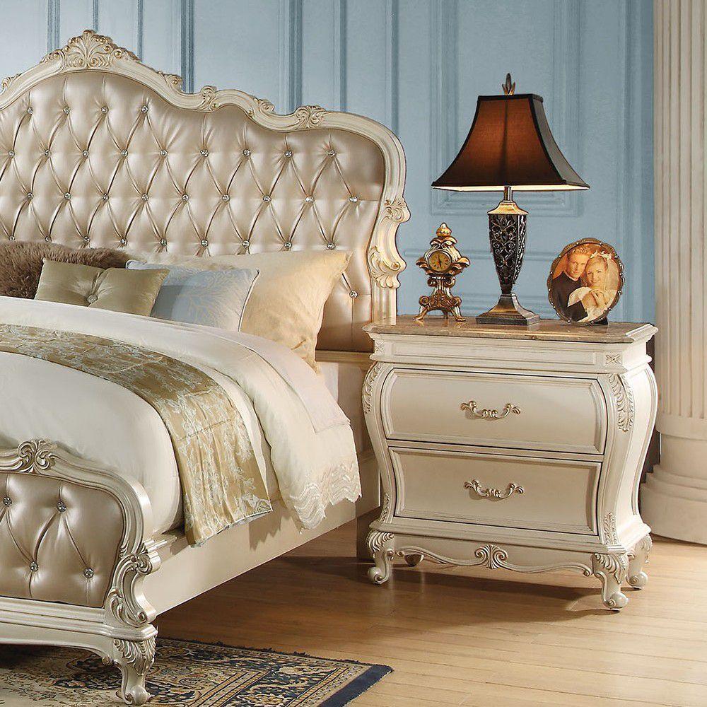 Chantelle Nightstand in Pearl White