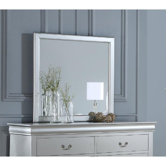 Louis Philippe III Mirror in Platinum