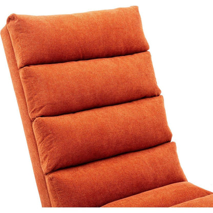 Linen Chaise Lounge Indoor Chair, Modern Long Lounger for Office or Living Room