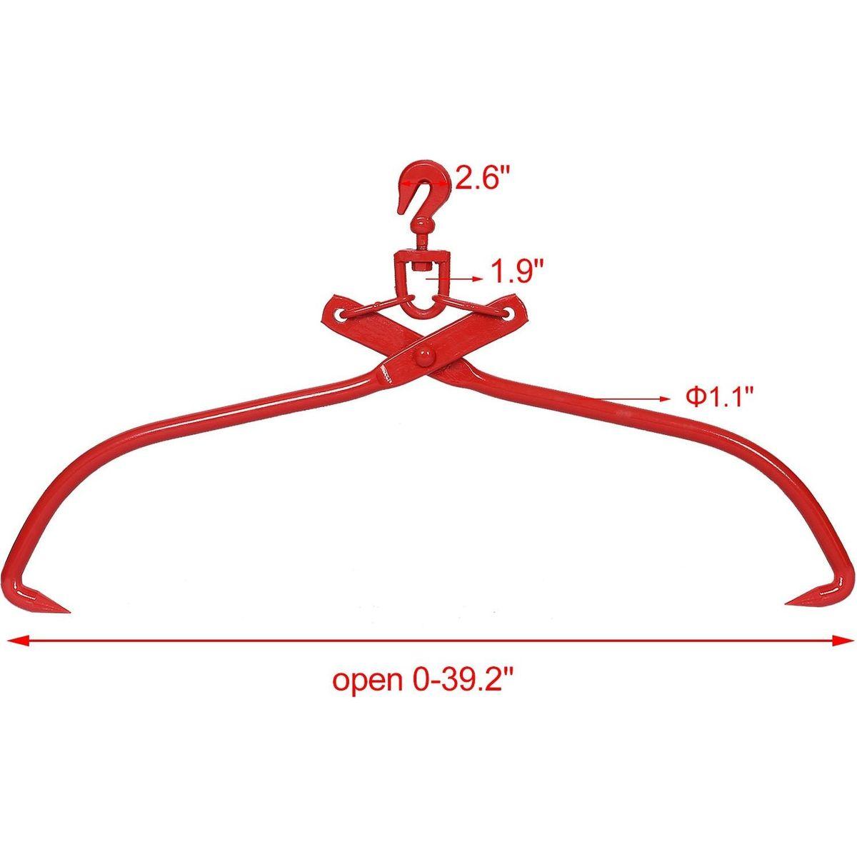 32in - Log Lifting Tongs Heavy Duty Grapple Timber Claw