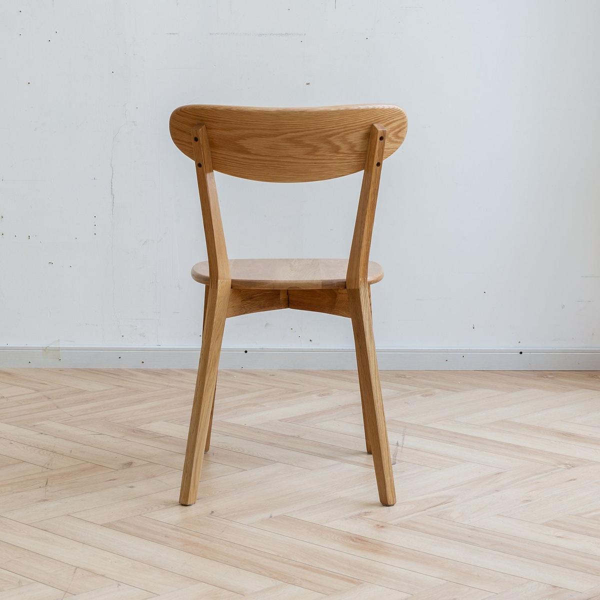 Dining chair wooden FAS grade oak natural wood made in North America 100% dirt-free wood chair solid chair table chair wooden living room chair simple and natural 46.5 x 54 x 80cm