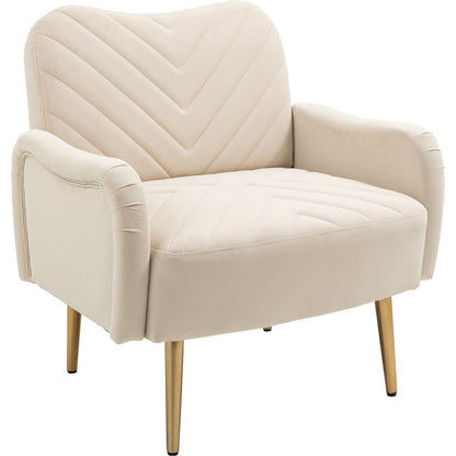 Velvet Chair, Accent chair/ Living room lesiure chair with metal feet