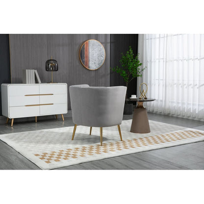 Accent Chair, leisure single chair with Golden feet