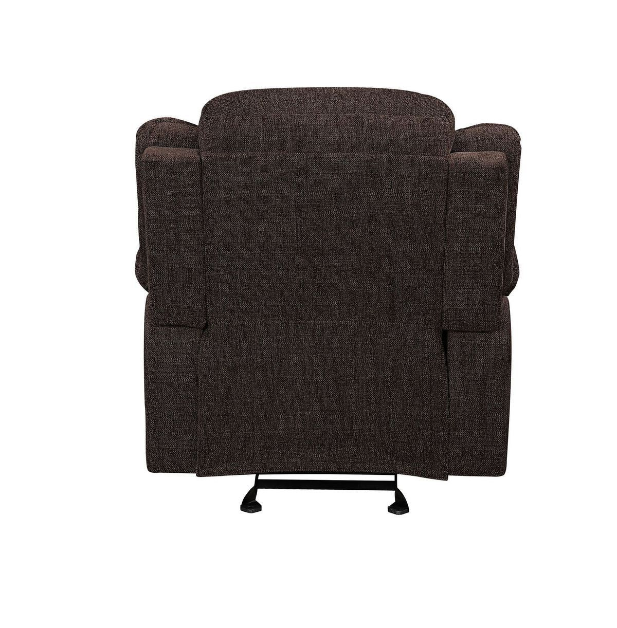 Madden Glider Recliner, Brown Chenille