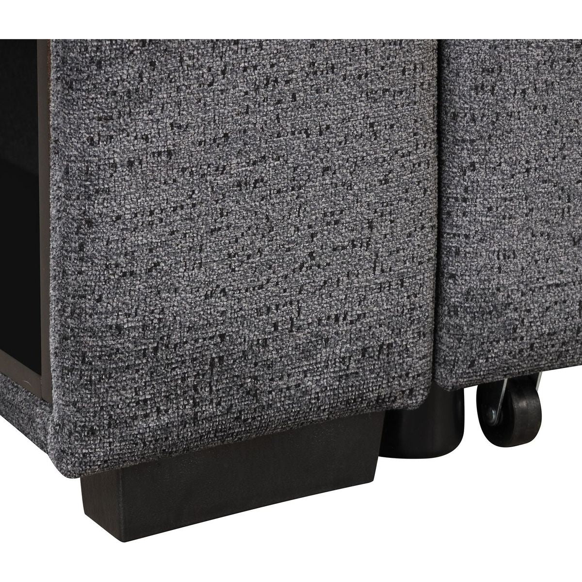 Reversible Sleeper Sectional Sofa Bed with Side Shelf and 2 Stools, Pull-Out L-Shaped Sofa Bed, Corner Sofa-Bed with Storage Chaise Left/Right Hande for Living Room, Blue Black