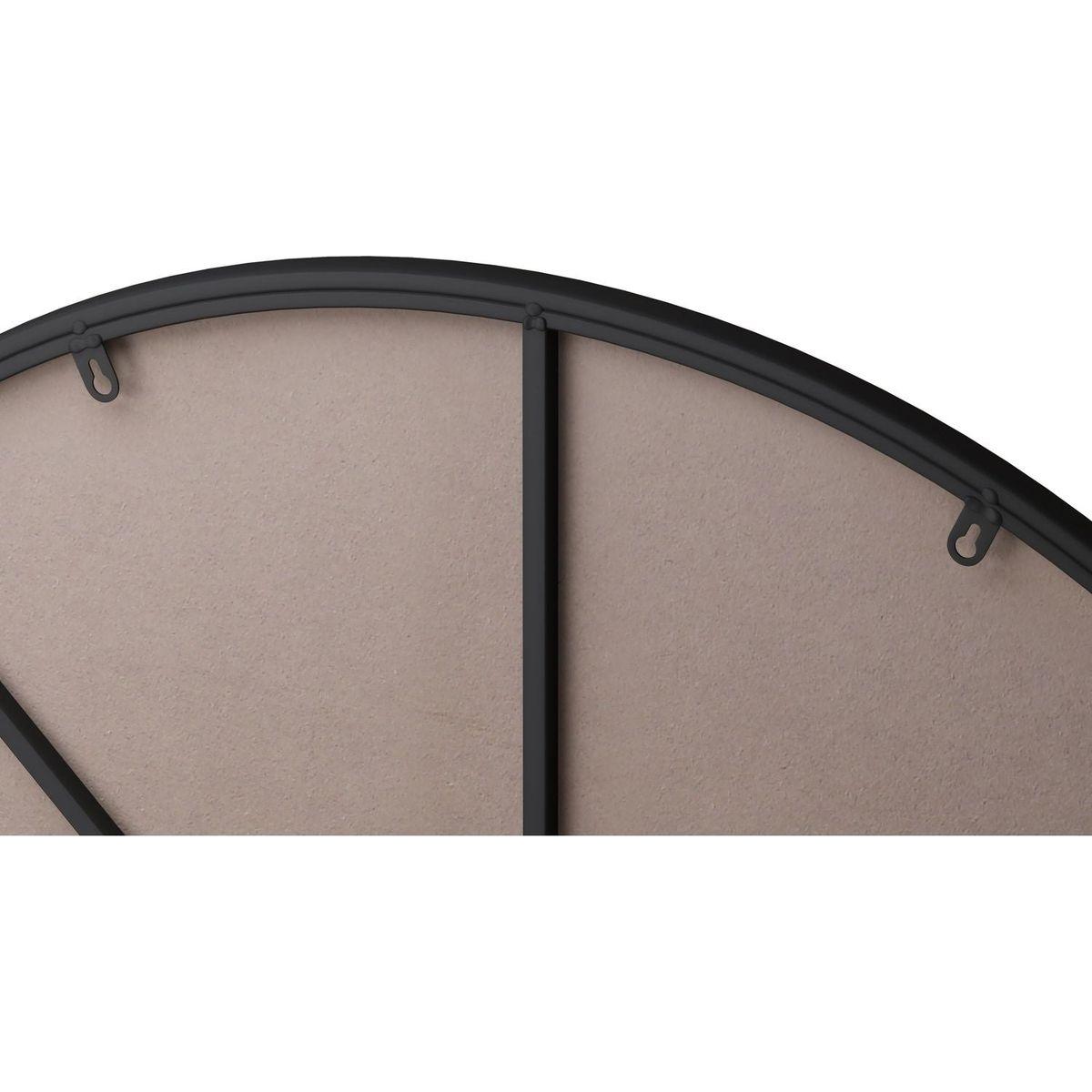 48" Wall Mounted Black Circular Mirror, for Bathroom, Living Room, Bedroom Wall Decor