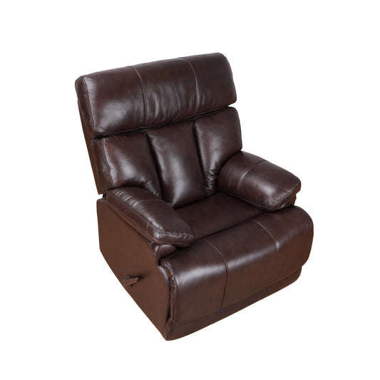 Prague Genuine Top Grain Leather Mannual Recliner