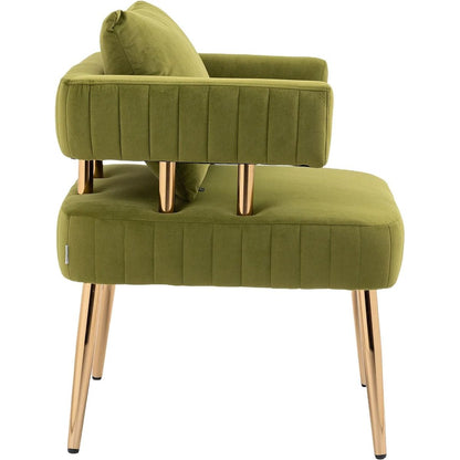 Accent Chair, leisure single chair with Golden feet