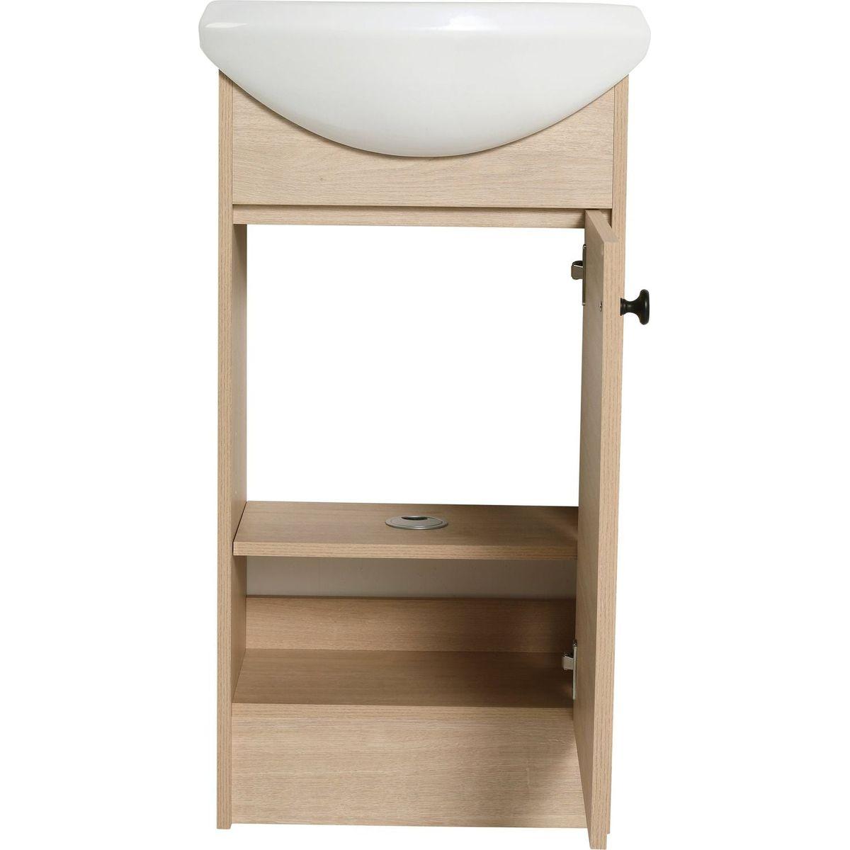 Freestanding 18 Inch Bathroom Vanity, Small Bathroom Vanity With Sink, Bathroom Vanity and Sink Combo (KD-PACKING)-G-BVB02218PLO