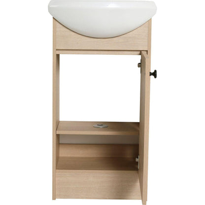 Freestanding 18 Inch Bathroom Vanity, Small Bathroom Vanity With Sink, Bathroom Vanity and Sink Combo (KD-PACKING)-G-BVB02218PLO