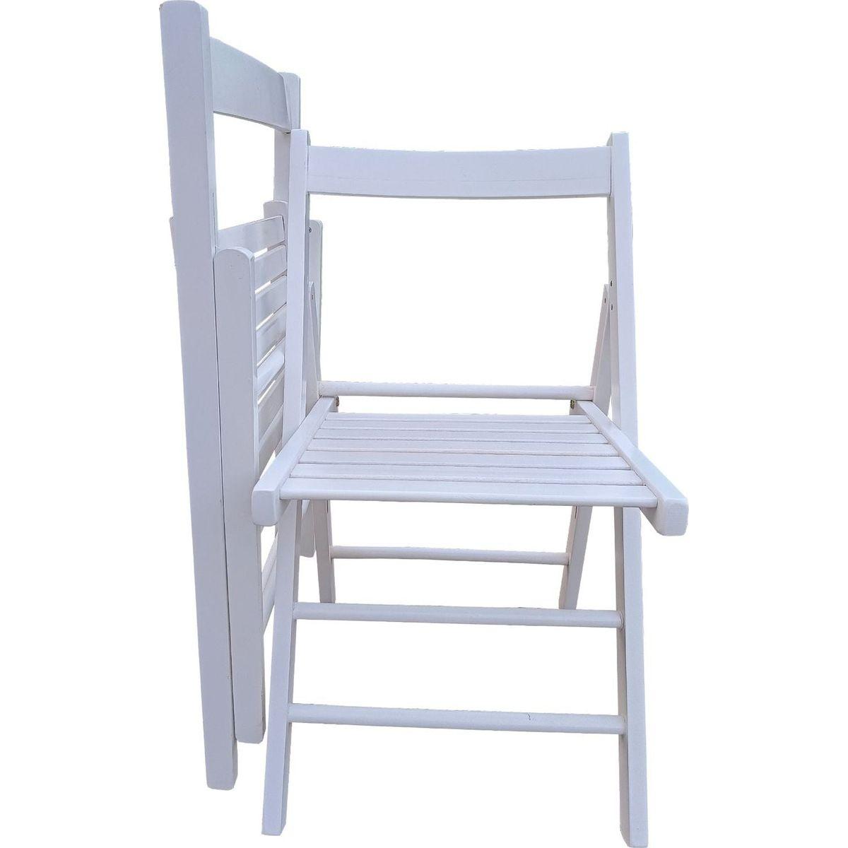 FOLDING CHAIR-2/S, FOLDABLE STYLE -WHITE