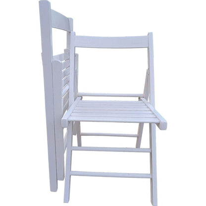 FOLDING CHAIR-2/S, FOLDABLE STYLE -WHITE