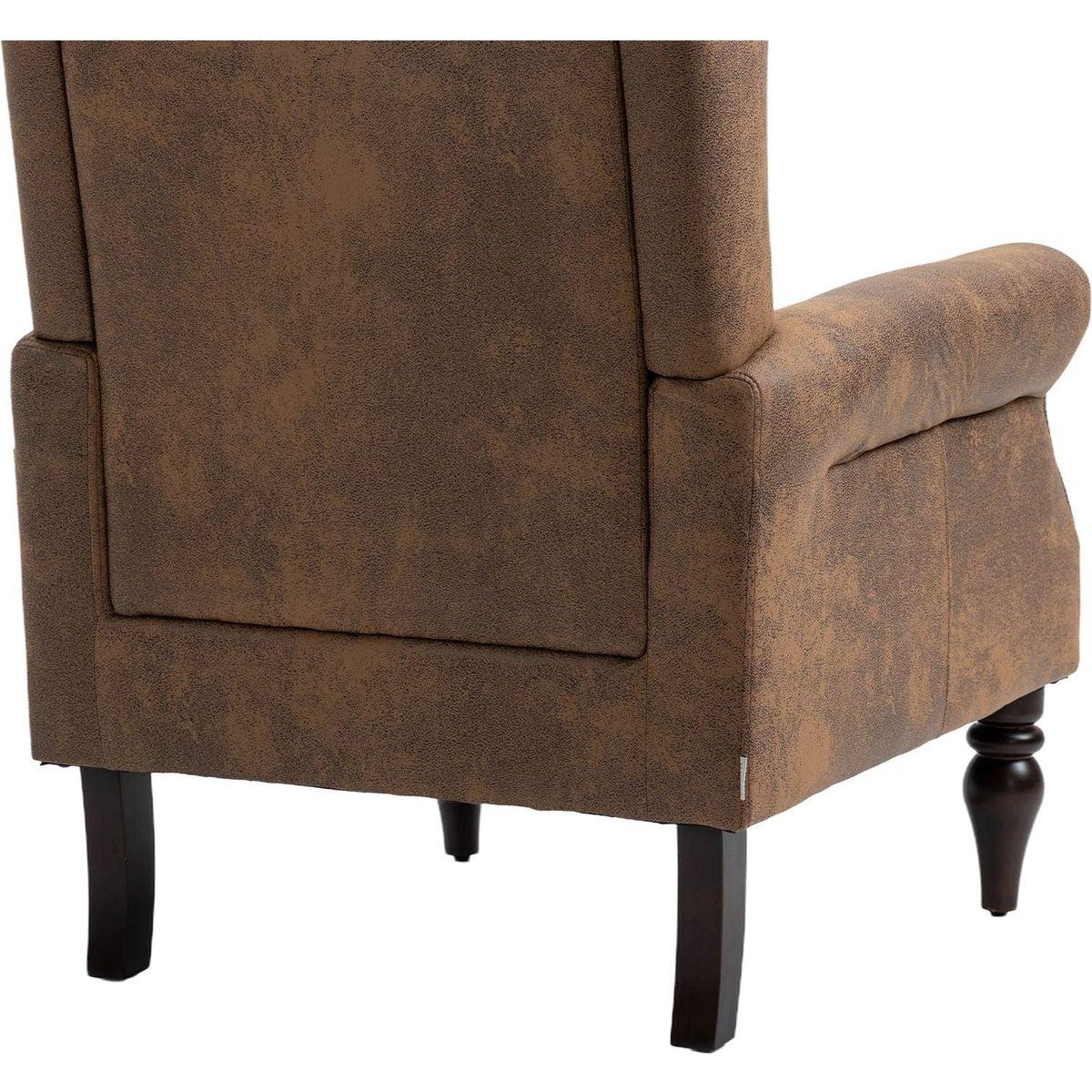 Wood Frame Armchair, Modern Accent Chair Lounge Chair for Living Room