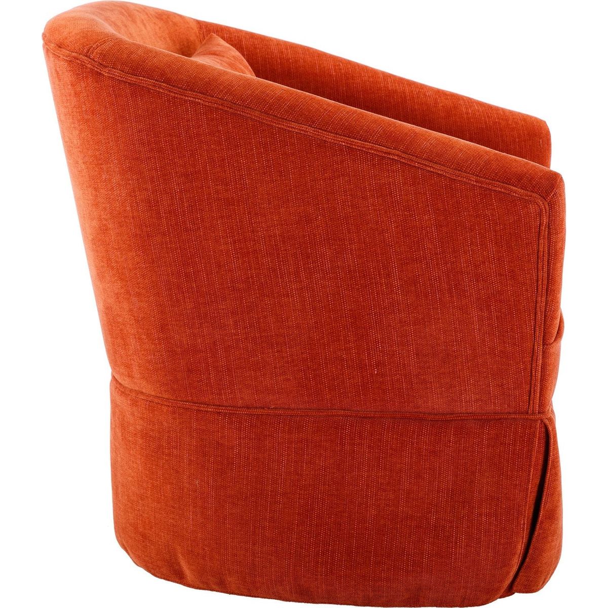 degree Swivel Accent Armchair Linen Blend Orange