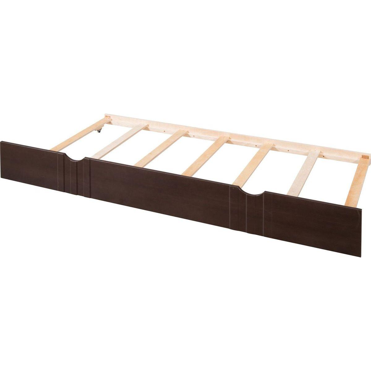 Full Size Daybed Wood Bed with Twin Size Trundle, Espresso - Streamdale Furniture