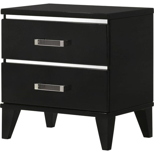 Chelsie Nightstand Black Finish