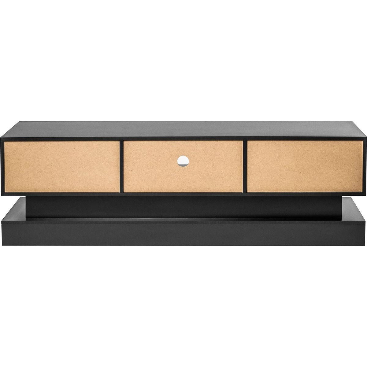 63inch BLACK morden TV Stand with LED Lights,high glossy front TV Cabinet,can be assembled in Lounge Room, Living Room or Bedroom,color:BLACK