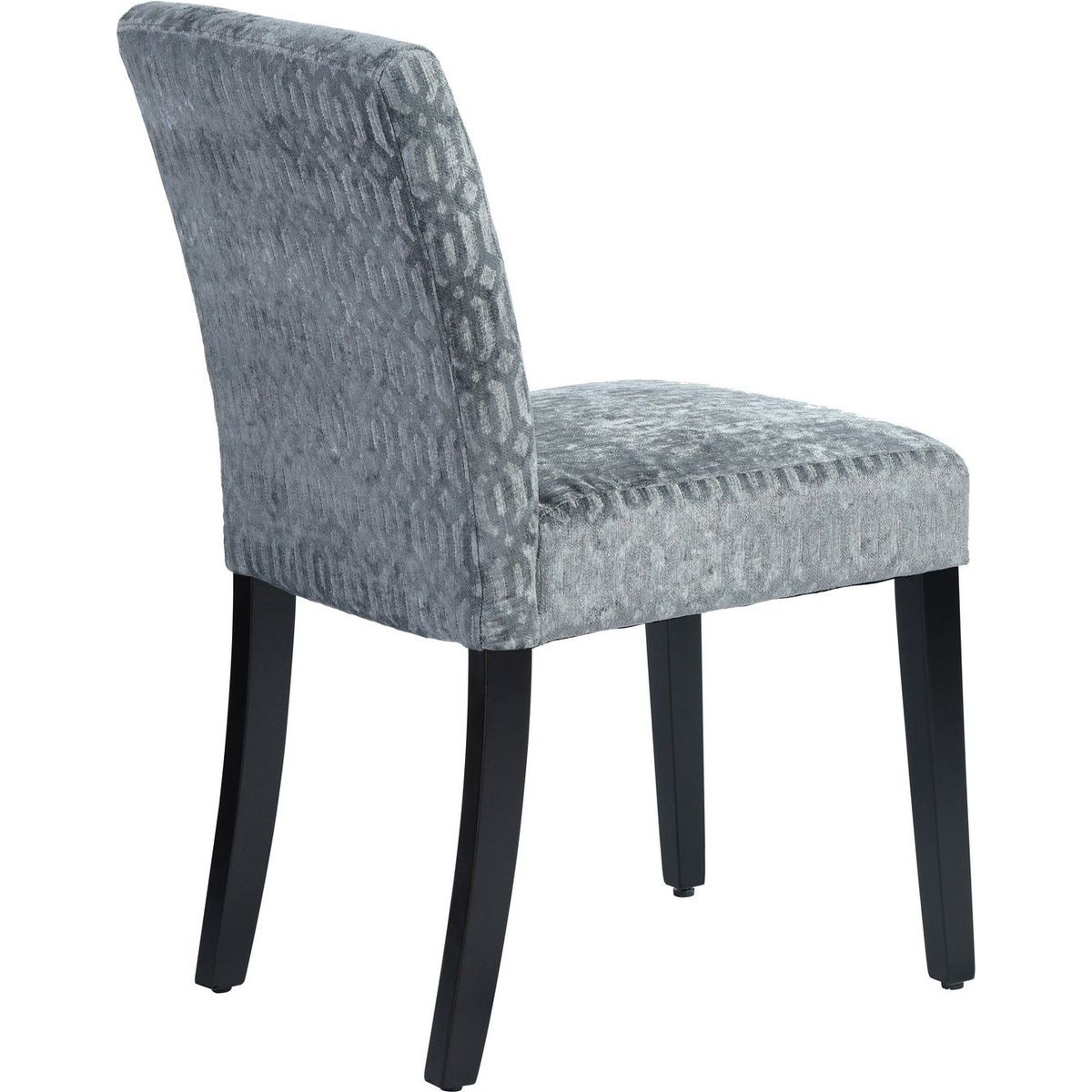 Upholstered Dining Chairs Set of 2 Modern Dining Chairs with Solid Wood Legs, Grey