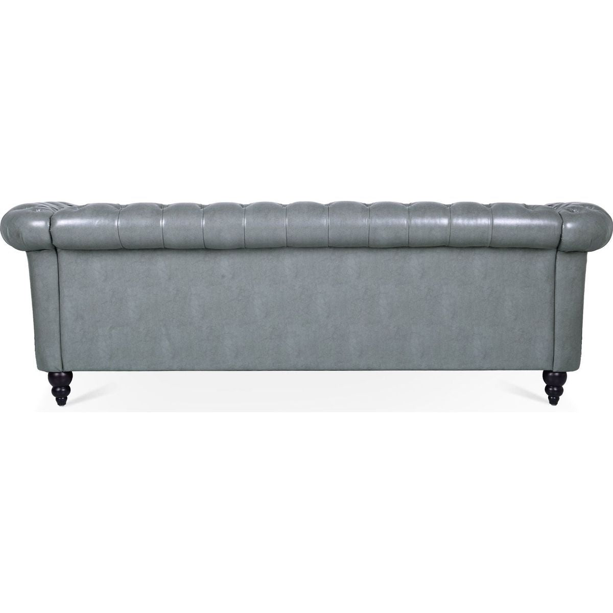 84.65" Rolled Arm Chesterfield 3 Seater Sofa.