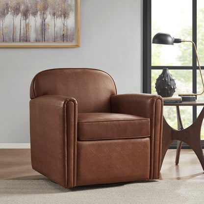 Archer Faux Leather 360 Degree Swivel Arm Chair