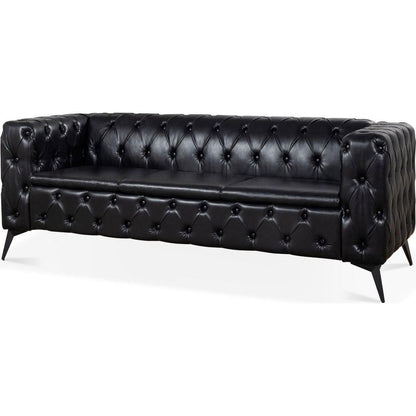 84.06 Inch Width Traditional Square Arm removable cushion 3 seater Sofa