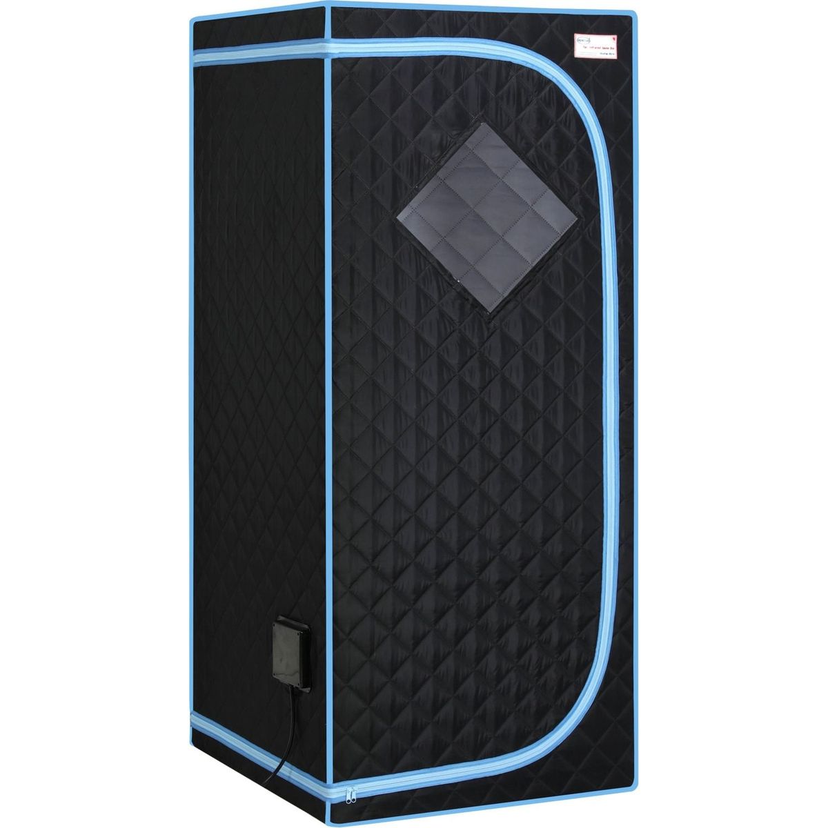 Portable Full Size Black Infrared Sauna tent Personal Home Spa, with Infrared Panels, Heating Foot Pad, Controller, Foldable Chair, Reading light.Easy to Install.Fast heating, with FCC Certification.