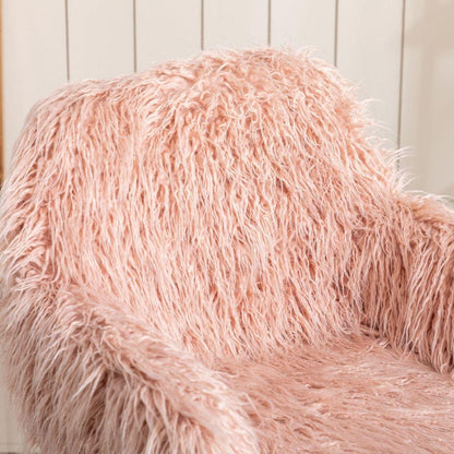 Modern Faux fur home office chair, fluffy chair for girls, makeup vanity Chair