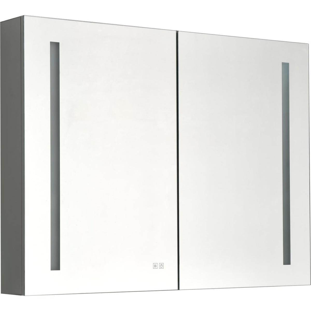 40in. W x 30 in. H LED Large Rectangular Aluminum Alloy Surface Mount Medicine Cabinet with Mirror