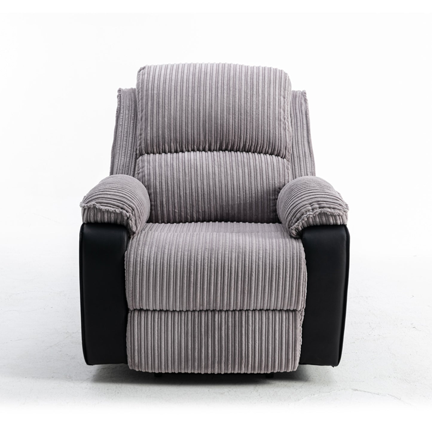 Grey Fabric Recliner Chair Theater Single Recliner Thick Seat and Backrest, suitable for living room, side bags Electric sofa chair, electric remote control.The angle can adjust freely