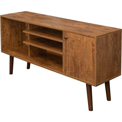 TV Stand Use in Living Room Furniture with 1 storage and 2 shelves Cabinet, high quality particle board, Walnut