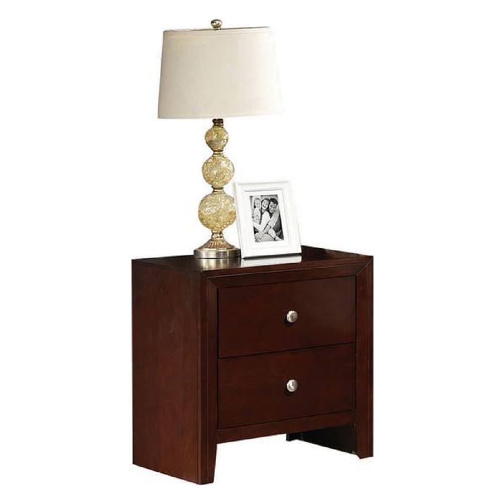 Ilana Nightstand in Brown Cherry