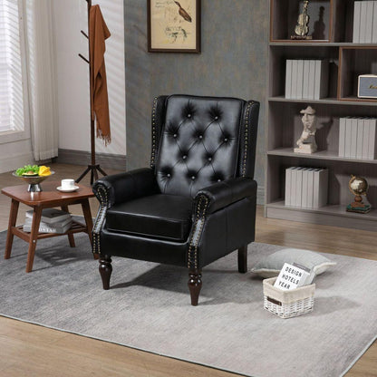 Wood Frame Armchair, Modern Accent Chair Lounge Chair for Living Room