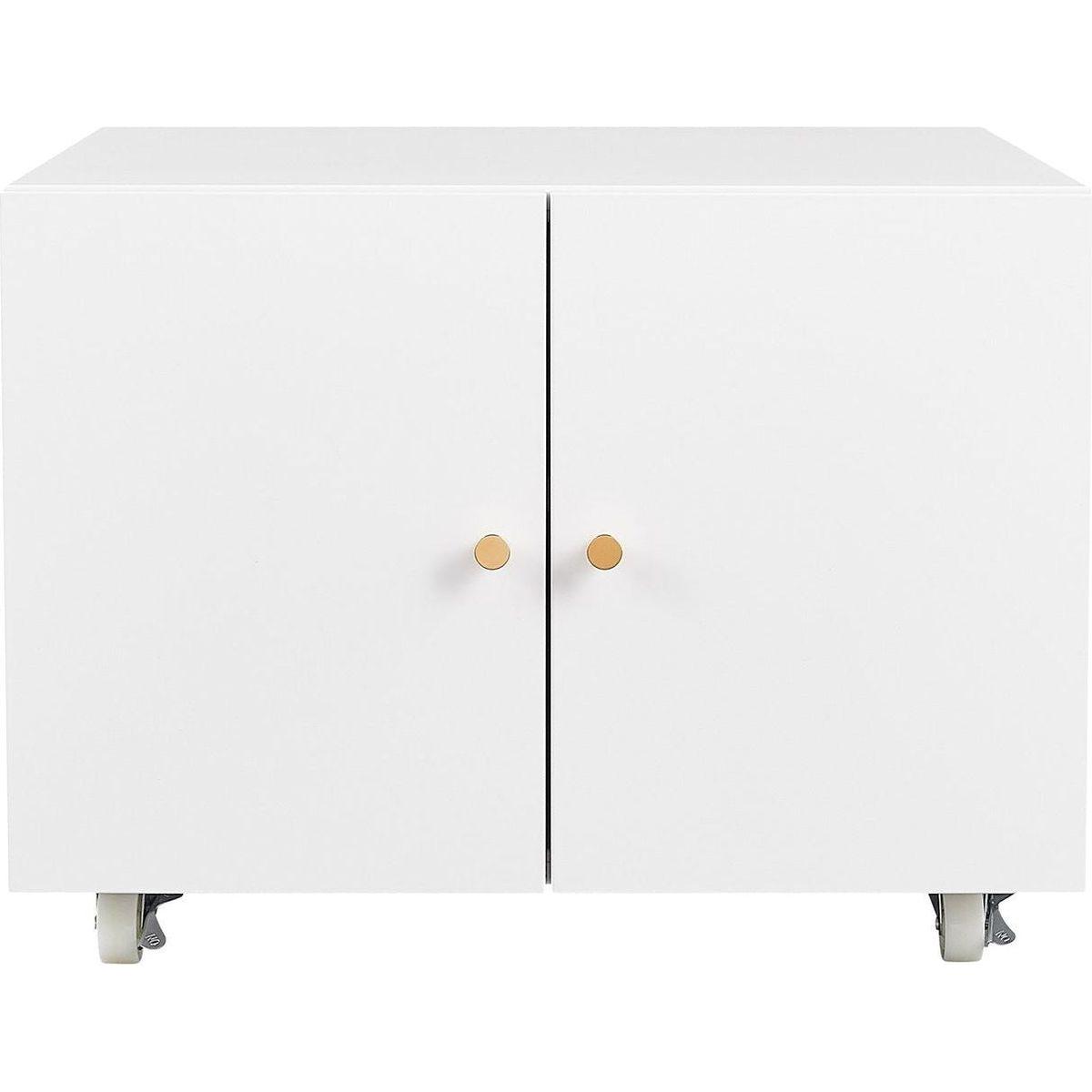 Office furniture Copier Cabinet white 2 door steel copier stand mobile pedestal file Printer Stand