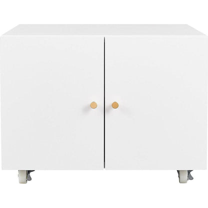 Office furniture Copier Cabinet white 2 door steel copier stand mobile pedestal file Printer Stand