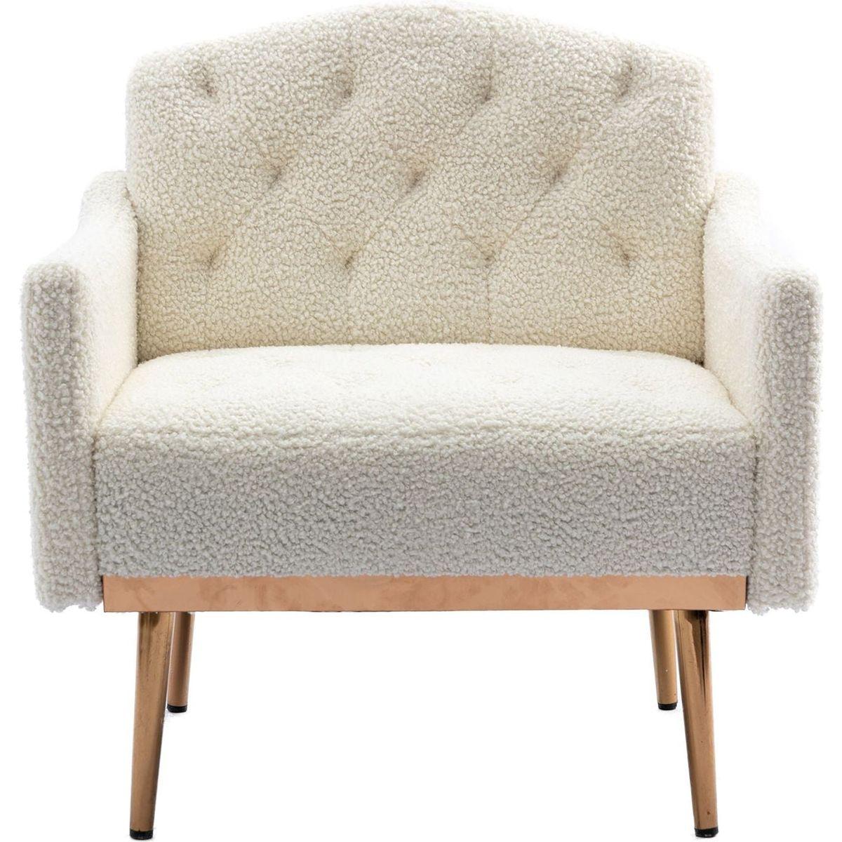 Accent Chair, leisure single sofa with Rose Golden feet