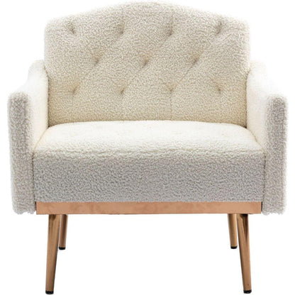 Accent Chair, leisure single sofa with Rose Golden feet