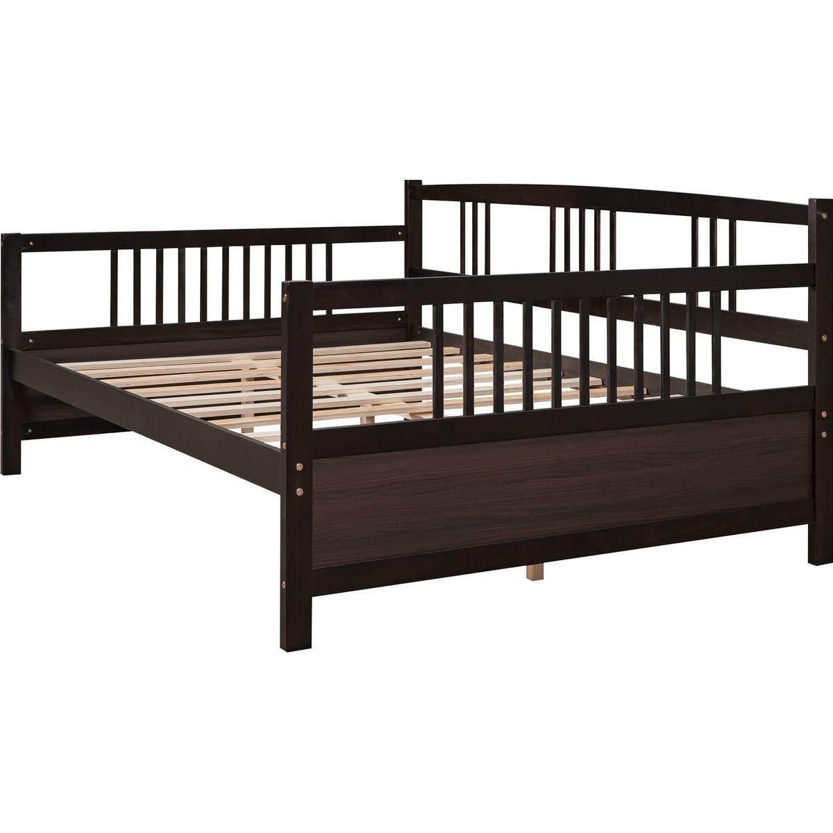 Full Size Daybed with Support Legs, Espresso - Streamdale Furniture