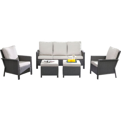 outdoor wicker sectional sofa set 1S+1S+3S0