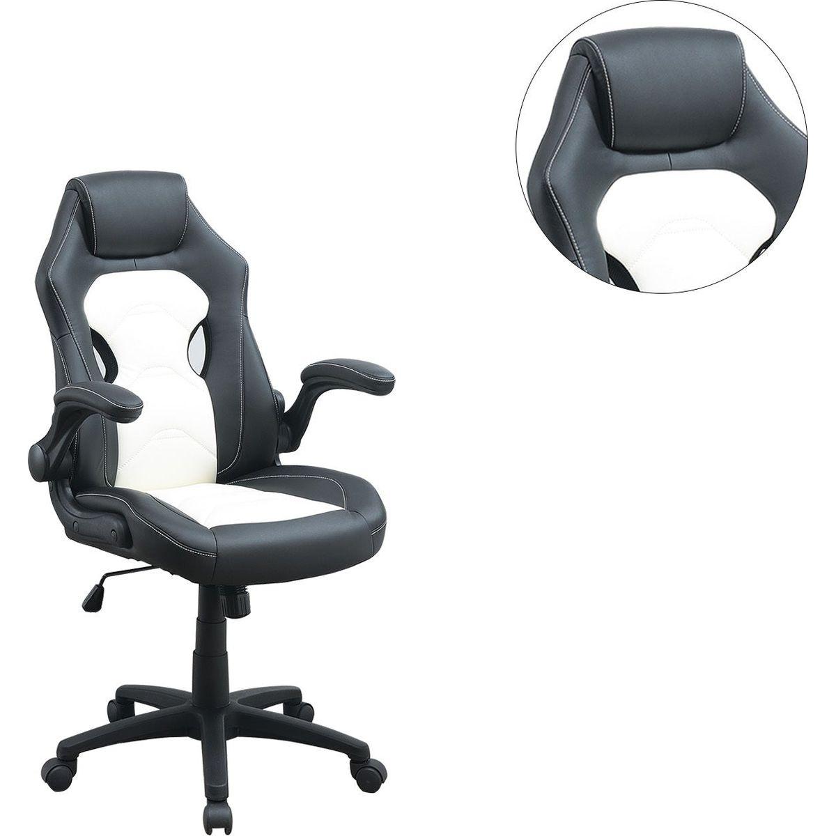 Adjustable Heigh Executive Office Chair, Black and White