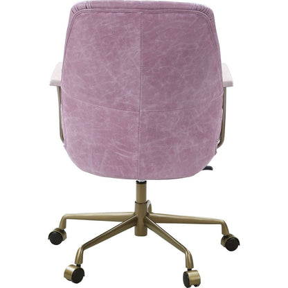 Hamilton Office Chair in Pink Top Grain Leather