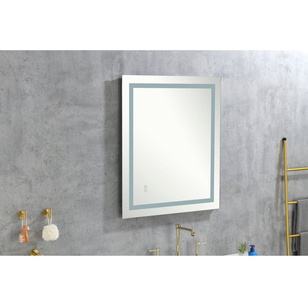 Led Mirror for Bathroom with Lights, Dimmable, Anti-Fog, Lighted Bathroom Mirror with Smart Touch Button, Memory Function (Horizontal/Vertical)