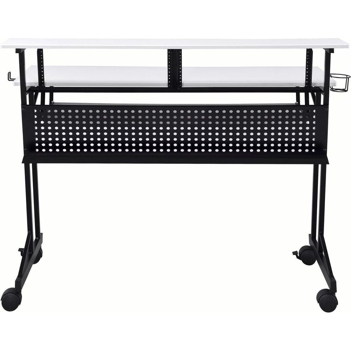 Suitor Computer Desk, White & Black