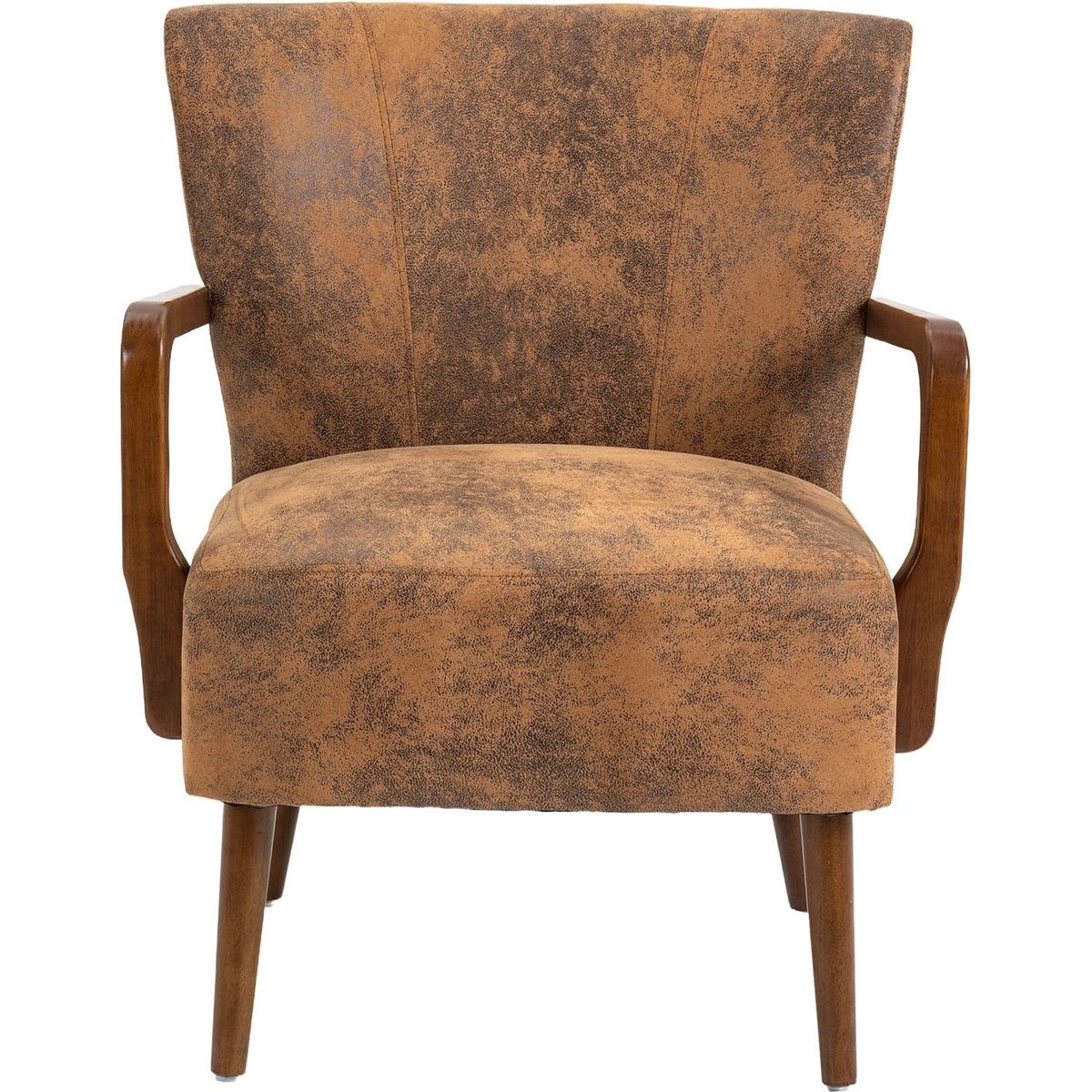 Wood Frame Armchair, Modern Accent Chair Lounge Chair for Living Room