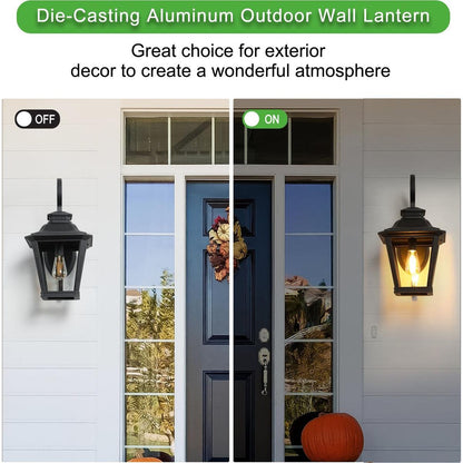 Large Outdoor Wall Sconce Lights with Clear Glass